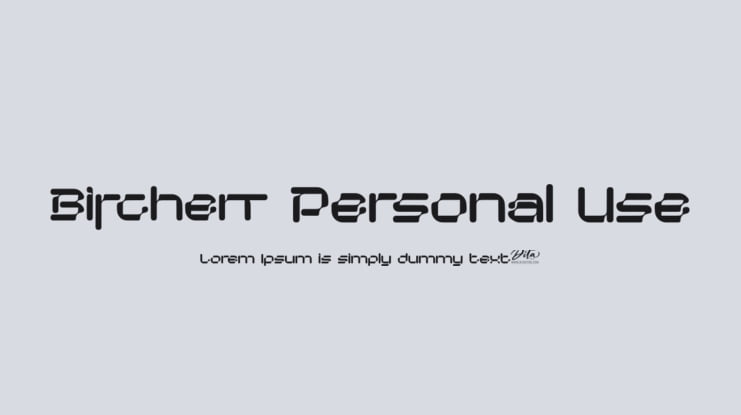 Birchen Personal Use Font