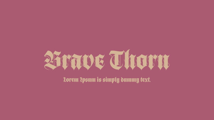 Brave Thorn Font
