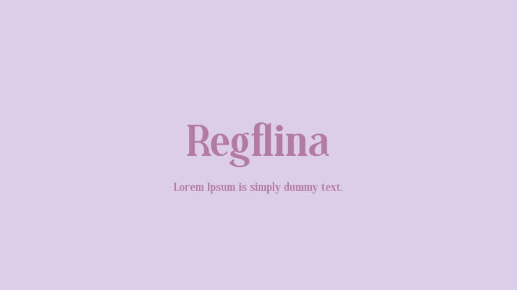 Regflina Font