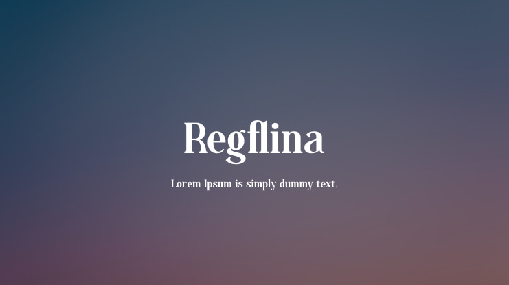 Regflina Font