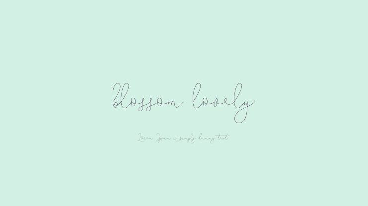 blossom lovely Font