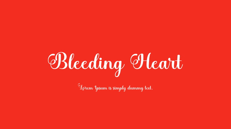 Bleeding Heart Font