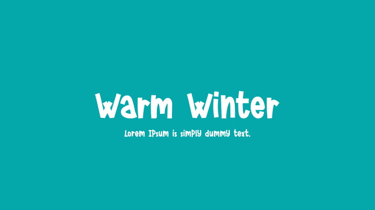 Warm Winter Font