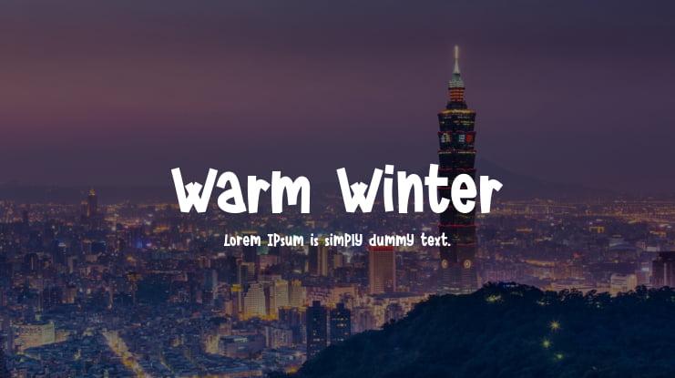 Warm Winter Font