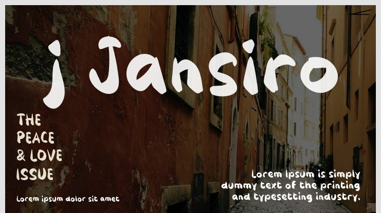 j Jansiro Font
