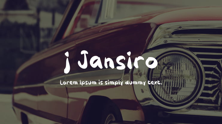 j Jansiro Font