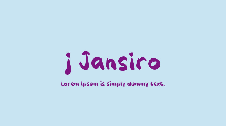j Jansiro Font