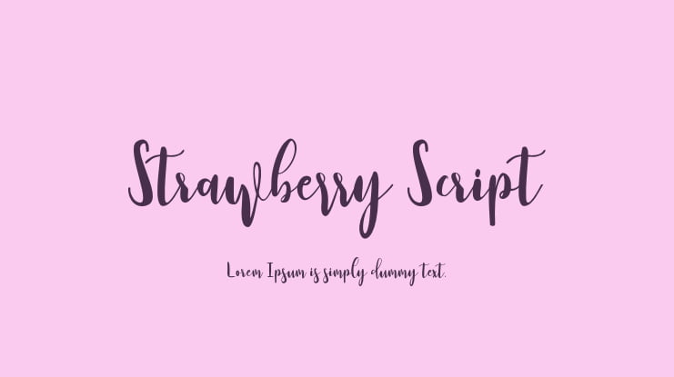 Strawberry Script Font
