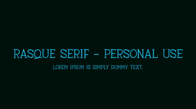 Rasque Serif - Personal Use Font