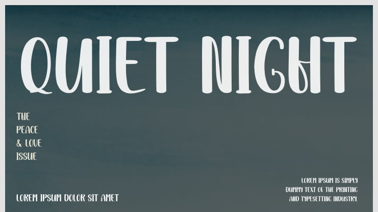 Quiet Night Font