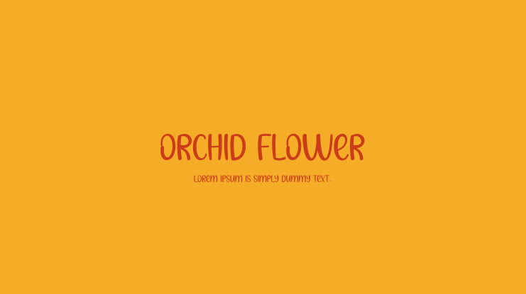 Orchid Flower Font