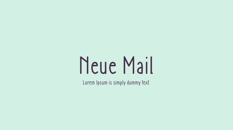 Neue Mail Font
