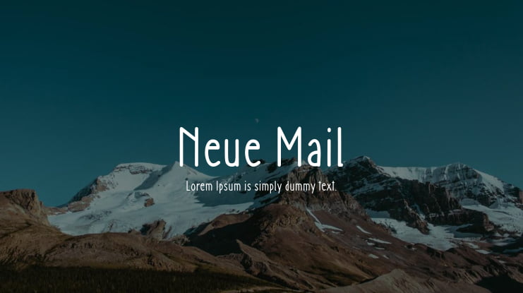 Neue Mail Font