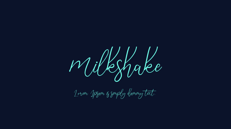Milkshake Font