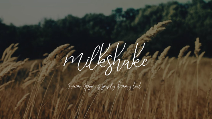 Milkshake Font