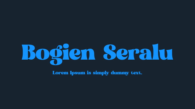 Bogien Seralu Font