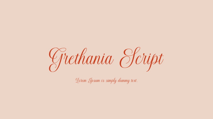 Grethania Script Font