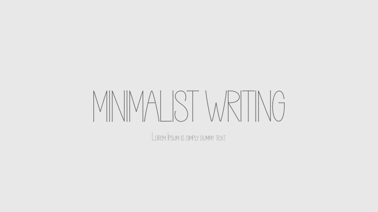 MINIMALIST WRITING Font