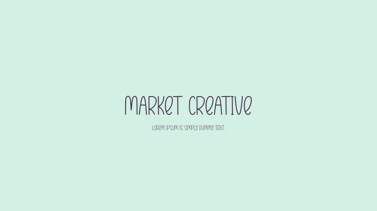 Market Creative Font