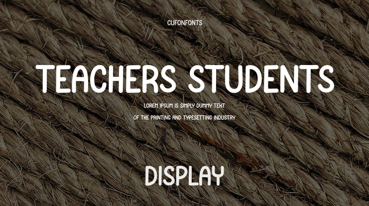 Teachers Students Font