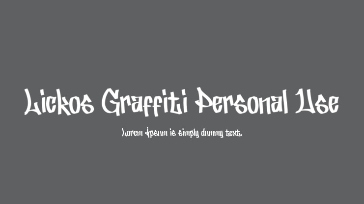 Lickos Graffiti Personal Use Font Family