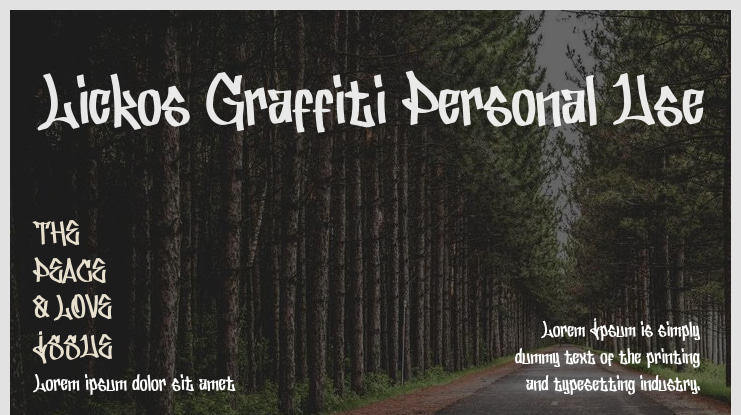 Lickos Graffiti Personal Use Font Family
