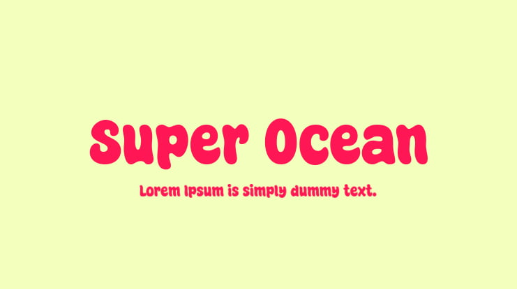 Super Ocean Font