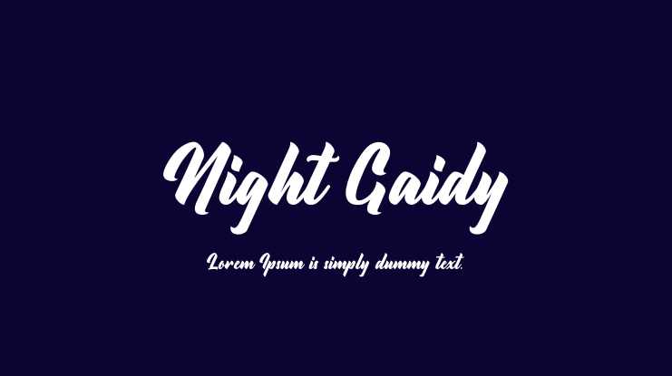 Night Gaidy Font