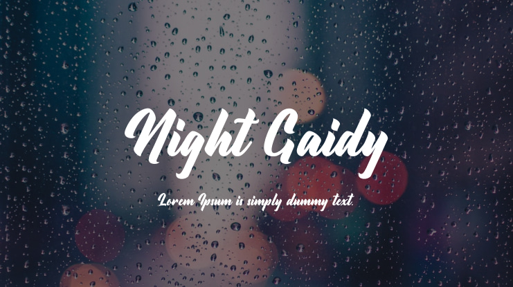Night Gaidy Font