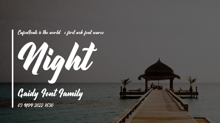 Night Gaidy Font