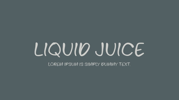 Liquid Juice Font