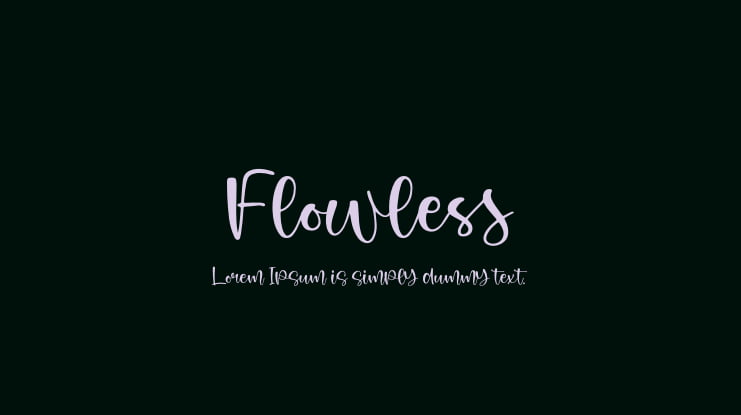 Flowless Font