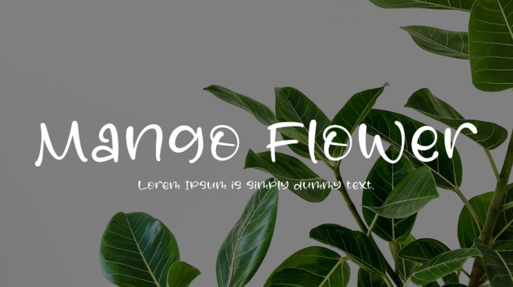 Mango Flower Font