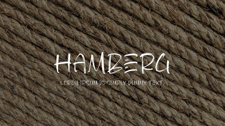 HAMBERG Font