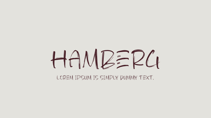 HAMBERG Font