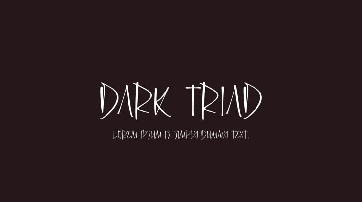 Dark Triad Font