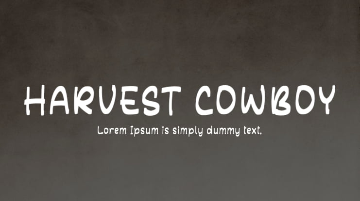 HARVEST COWBOY Font