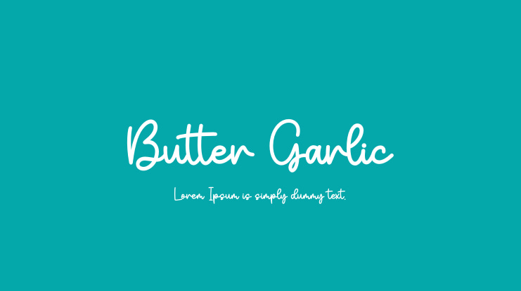Butter Garlic Font