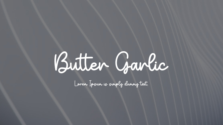 Butter Garlic Font
