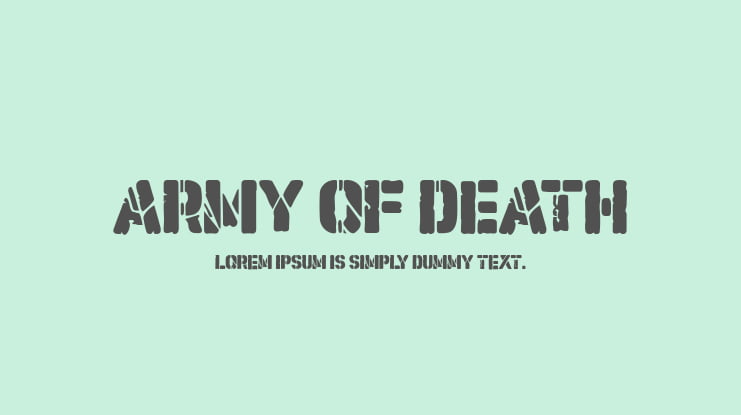 Army of Death Font