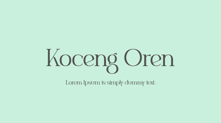 Koceng Oren Font