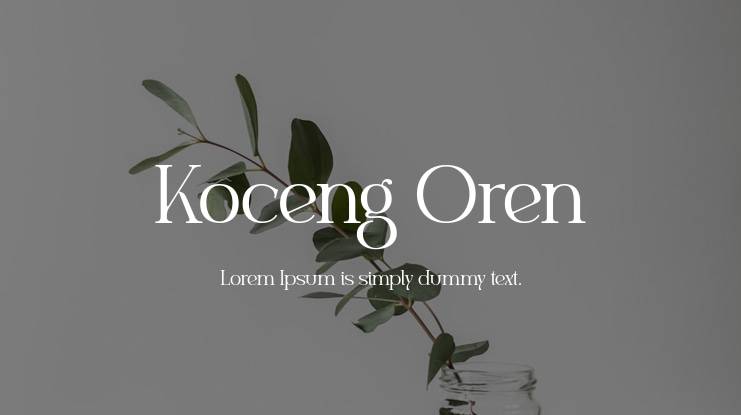 Koceng Oren Font