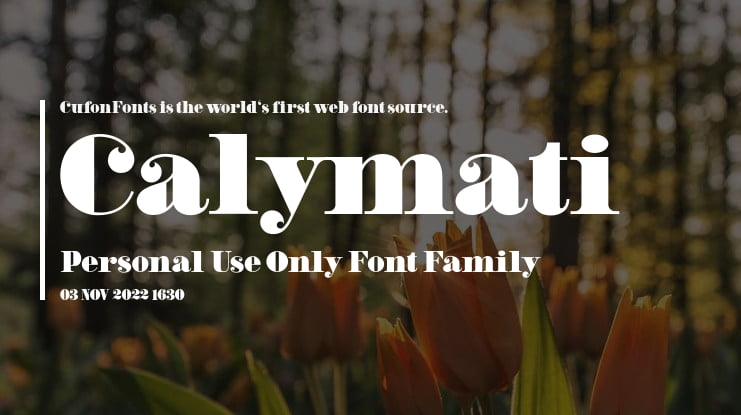 Calymati Personal Use Only Font