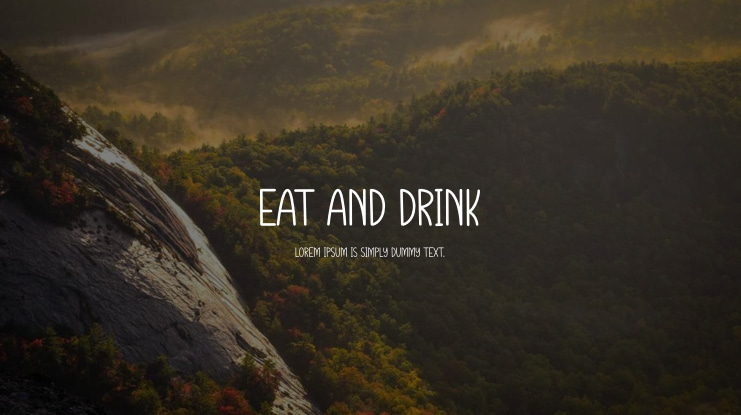 Eat And Drink Font