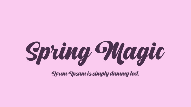 Spring Magic Font