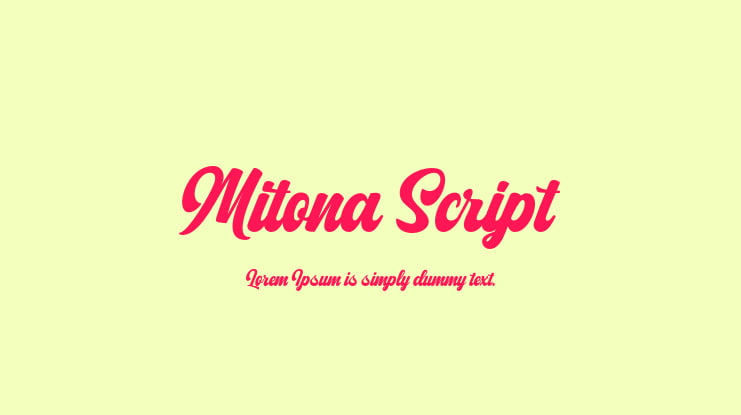 Mitona Script Font