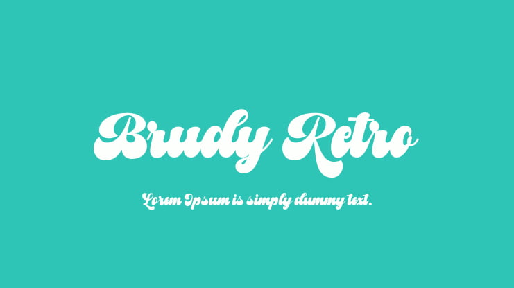 Brudy Retro Font