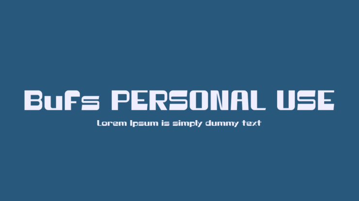 Bufs PERSONAL USE Font