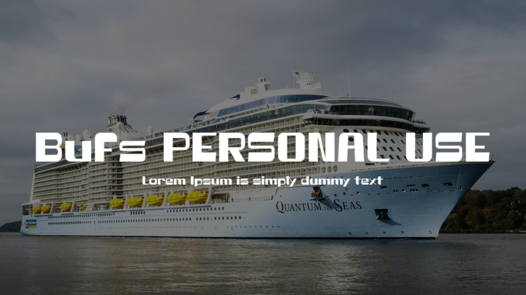 Bufs PERSONAL USE Font