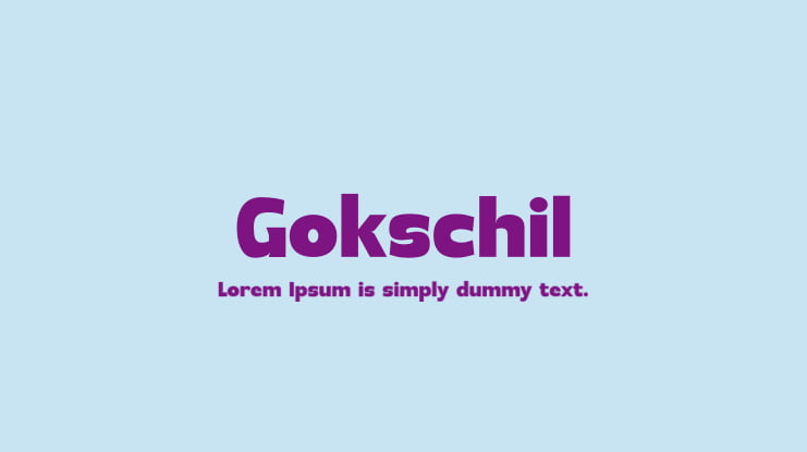 Gokschil Font